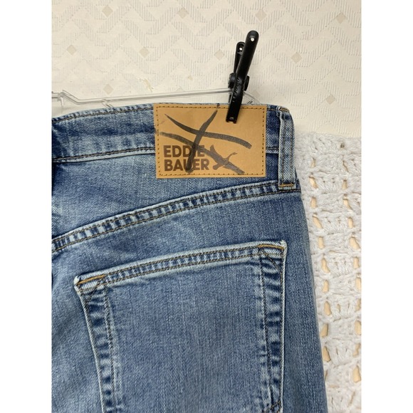 Eddie Bauer Jeans Mens Size 33x32  Blue Denim Straight Fit Pockets Stretch  New - Picture 5 of 12